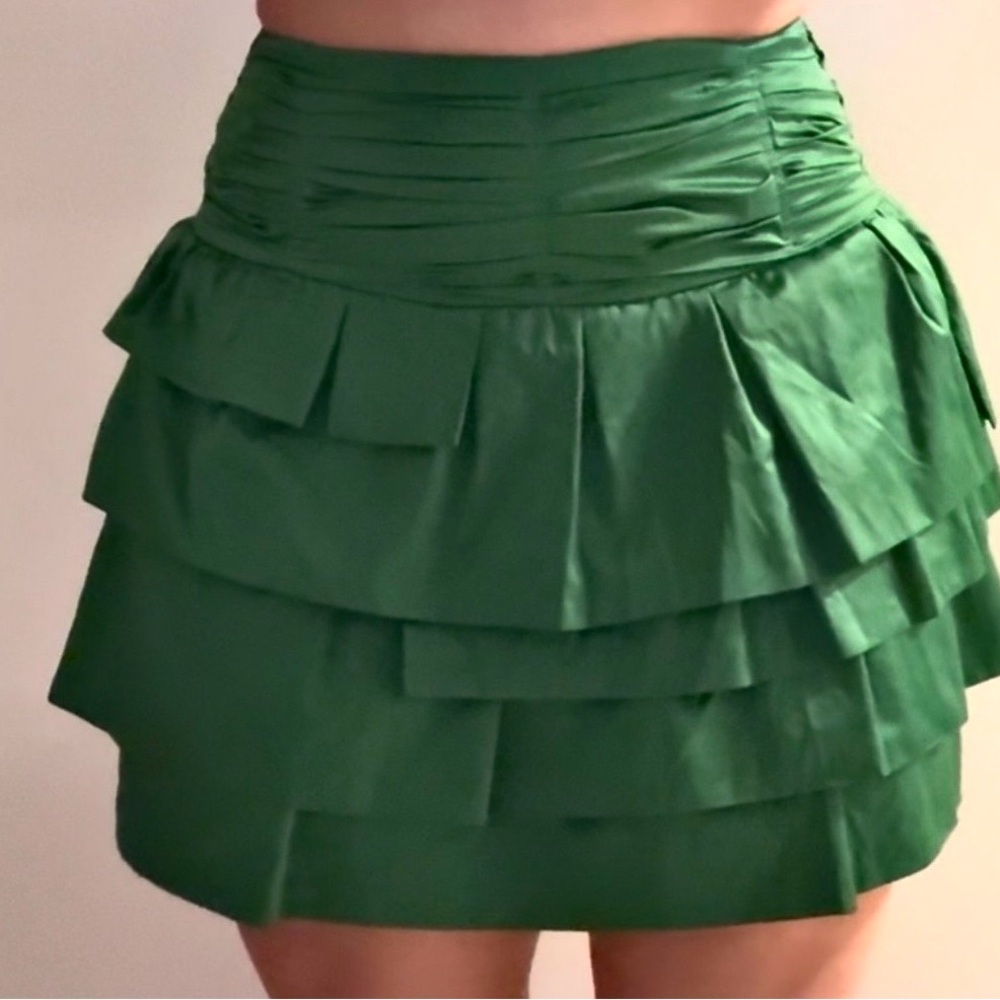 Hugo Boss Green Tiered Skirt